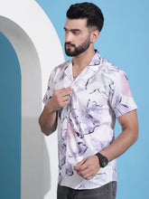 Classic Floral Printed Cotton Casual Shirt-SF-940Light-Purple